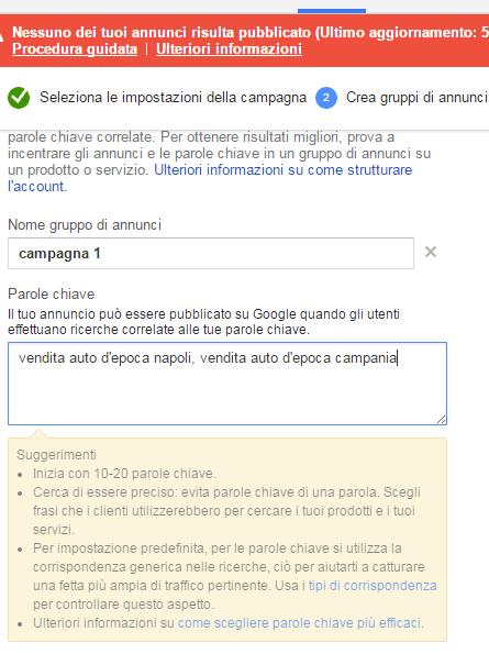 pubblicizzare sito su google